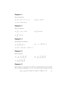 Matteoppgaver: Derivasjon, Integraler, Grenser