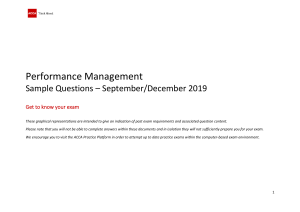 ACCA Performance Management Sample Questions 2019