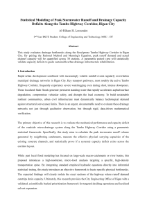 Statistical Modeling of Stormwater Runoff & Drainage Deficits Along Tambo Highway