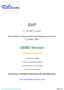 SAP C_ACDET Exam Demo: Practice Questions & Answers