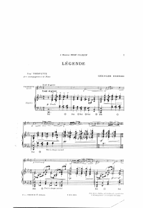 L&eacute;gende de Georges Enesco pour trompette et piano