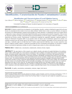 Identificaci&oacute;n y Caracterizaci&oacute;n de Fuentes Contaminantes Locales