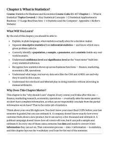 Chapter 1: What is Statistics?