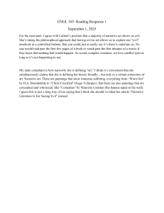ENGL 105 Reading Response on Evil in Narrative Art
