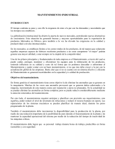 Mantenimiento Industrial: Introducci&oacute;n y Objetivos
