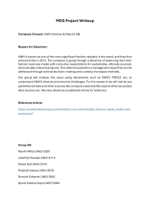 H&M Sustainability Project Writeup