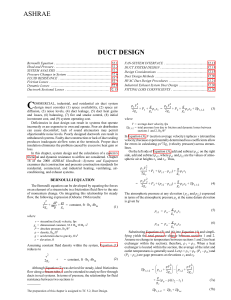 ASHRAE Duct Design Fundamentals Handbook