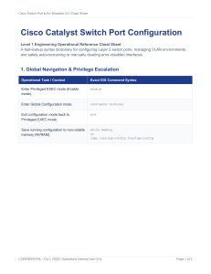 Cisco Switch Port & Err-Disabled CLI Cheat Sheet