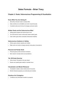 Sales Formula Chapter 2: Goals & Visualization