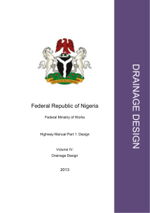 Nigeria Highway Manual: Drainage Design 2013