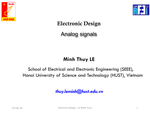 Electronic Design: Analog Signals Lecture Notes