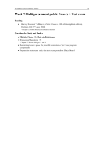 Week 7 Syllabus: Public Finance