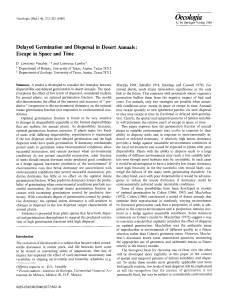 Delayed Germination and Dispersal in Desert Annuals