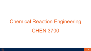 Chemical Reaction Engineering: Steady-State Energy Balance