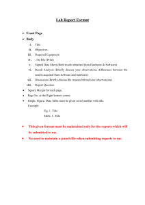 Lab Report Format Guide