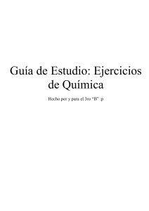 Gu&iacute;a de Estudio: Ejercicios de Qu&iacute;mica