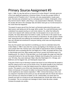 Robert F. Kennedy's Indianapolis Speech Analysis