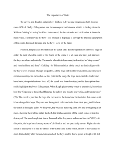 The Importance of Order in Lord of the Flies