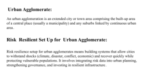 Urban Agglomerate & Risk Resilience: Definitions & Setup
