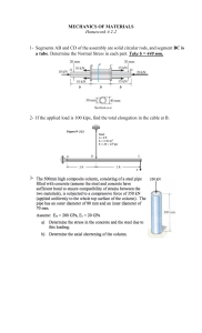Mechanics of Materials Homework Problems Stress Elongation
