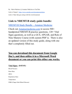 NREMT-B Study Guide: Vital Signs, Medications, Airway