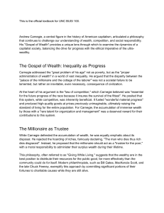 Andrew Carnegie's Gospel of Wealth: Inequality & Philanthropy
