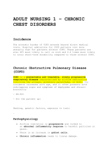 Adult Nursing 1: Chronic Chest Disorders