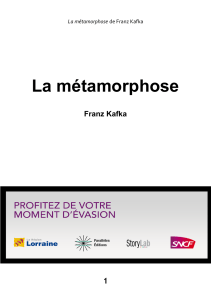 La M&eacute;tamorphose de Franz Kafka - Roman Classique