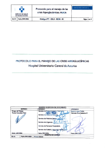 Protocolo para el manejo de las crisis hipergluc&eacute;micas