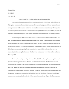 Cold War & Racial Inequity Essays in American History