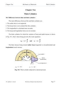 Chapter 10: Thick Cylinders in Mechanics of Materials
