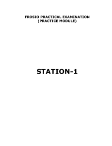 FROSIO Practical Exam Practice Module: Ambient Conditions
