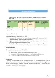 IT Skills and Data Analysis - I Syllabus