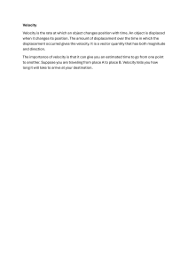 Understanding Velocity in Physics