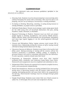 Classroom Rules & Decorum Guidelines