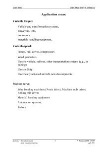 Electric Drive Systems: Applications and Technical Basics
