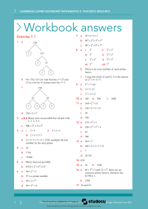 Cambridge Lower Secondary Math 8 Teacher's Resource Answers