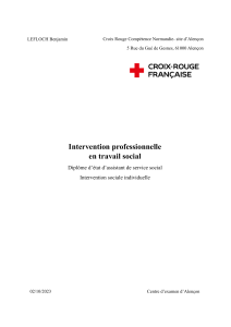 M&eacute;moire d'assistant de service social : accompagnement de Mme C.