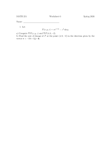 MATH 251 Worksheet 6 Calculus Problems