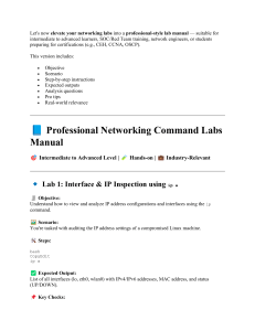 Professional Networking & Linux Monitoring Lab Manual