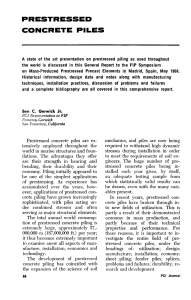Prestressed Concrete Piles: State of the Art Report