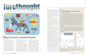 When Economic Incentives Backfire & China's Growth Challenges