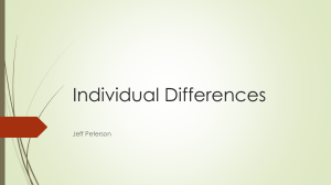 Individual Differences: Personality, Values, Abilities
