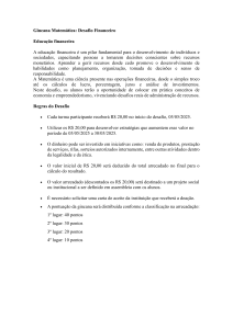 Gincana Matem&aacute;tica: Desafio Financeiro - Atividade Educativa