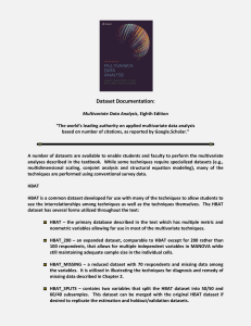Multivariate Data Analysis 8th Ed Dataset Documentation