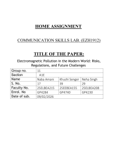Electromagnetic Pollution: Risks, Regulations, Challenges
