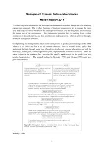 Landscape Management Process: Notes and References