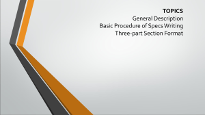Specification Writing Guide: Basics & Formats