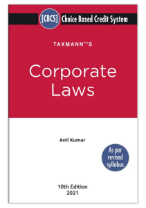 Taxmann's Corporate Laws Textbook by Anil Kumar