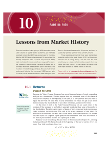 Lessons from Market History: Investment Returns & Risk Analysis